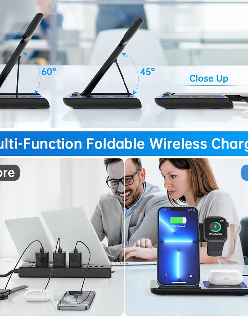 Load image into Gallery viewer, Wireless Charger, 18W Fast Iphone Charging Station Compatible for Iphone 17/16/15/14/13/12/11/Pro Max/Plus, 3 in 1 Wireless Charger Stand for Iwatch SE 11/10/9/8/7/6/5/4, Airpods Pro 2/3/4
