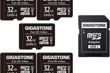 32GB 5-Pack Micro SD Card, Full HD Video, Surveillance Security Cam Action Camera Drone, 90Mb/S Micro SDHC UHS-I U1 C10 Class 10