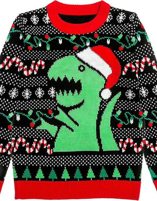 Load image into Gallery viewer, Big Trex Santa Ugly Christmas Sweater for Toddler Boys 2Y - 6Y Funny Xmas Outfit

