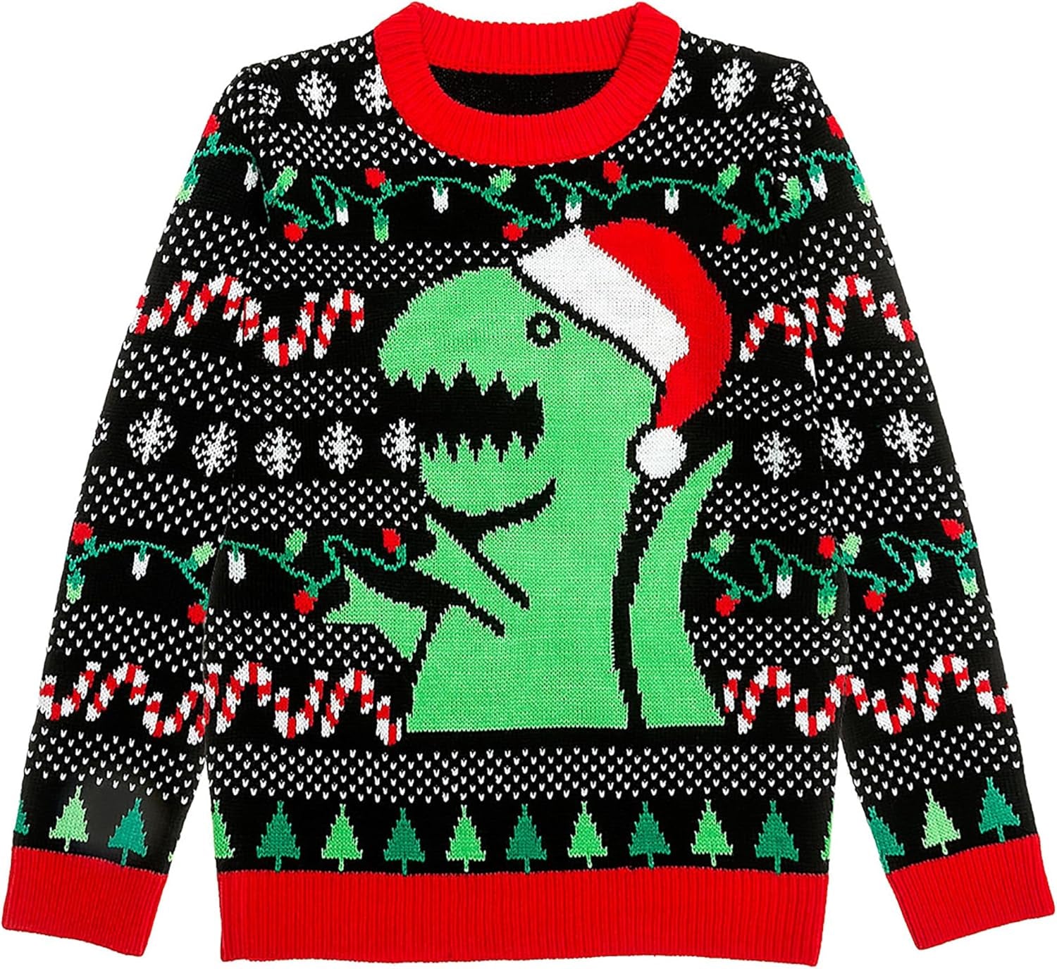 Big Trex Santa Ugly Christmas Sweater for Toddler Boys 2Y - 6Y Funny Xmas Outfit