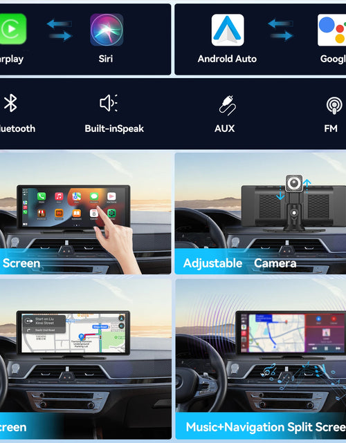 Load image into Gallery viewer, Universal Portable Carplay for Car Screen, Wireless Carplay Screen Wireless Car Stereo with Carplay Android Auto, Car Touchscree
