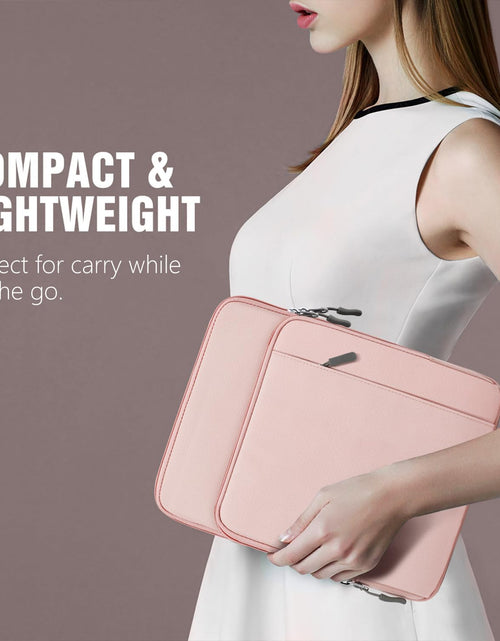 Load image into Gallery viewer, 13.3-14 Inch Laptop Sleeve Case Carrying Bag with Pockets for Surface Pro 9/8/X, Macbook Air 2022-2018, Macbook Pro M2 14" /13" M2/M1 Pro/M1 Max 14.2 2023-2021, Galaxy Tab S9+/S8+ 12.4",Pink
