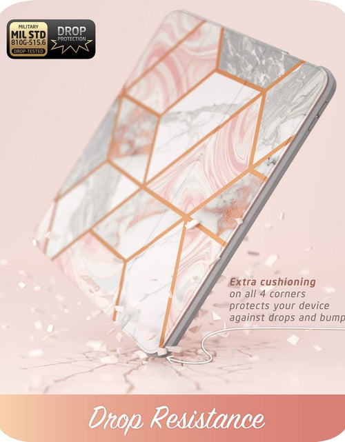 Load image into Gallery viewer, Cosmo Case for Ipad Air 5Th Generation/4Th Generation 10.9 (2022/2020), Full-Body Trifold with Built-In Screen Protector Protective Smart Cover with Auto Sleep/Wake &amp; Pencil Holder (Marble)
