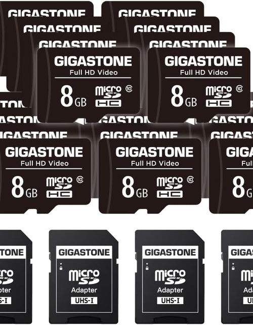 Load image into Gallery viewer, 8GB 20-Pack Micro SD Card, Full HD Video, Surveillance Security Cam Action Camera Drone, 80Mb/S Micro SDHC Class 10, with Adapters
