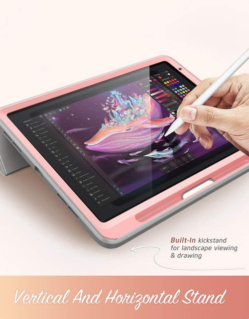 Load image into Gallery viewer, Cosmo Case for Ipad Air 5Th Generation/4Th Generation 10.9 (2022/2020), Full-Body Trifold with Built-In Screen Protector Protective Smart Cover with Auto Sleep/Wake &amp; Pencil Holder (Marble)
