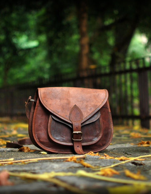 Load image into Gallery viewer, Women Leather Handbag 11" Fashion Crossbody Sling Bag Ladies Purse Travel Tote Satchel Hobo Shoulder Messenger Bag Vintage Gift by
